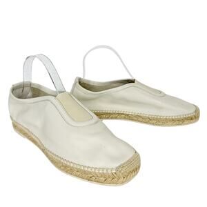 Hereu 40‎ Azarbe Espadrille Women's Ivory White Leather Slip On